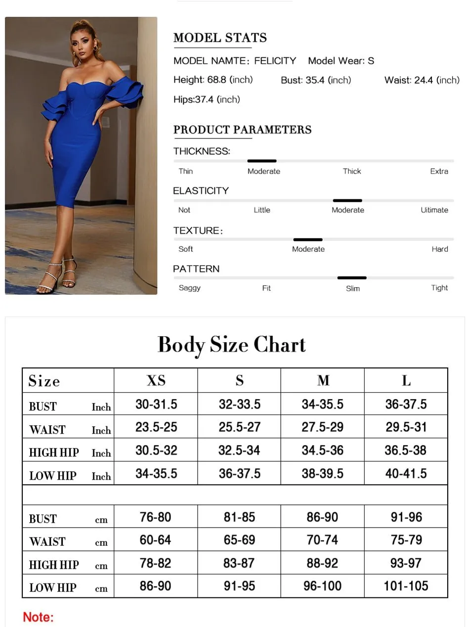 Adyce Ruffled Off-Shoulder Corset Bodycon Dress