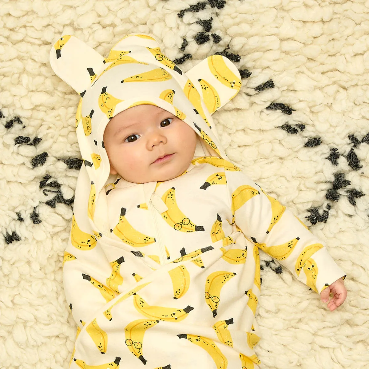 Banana Split - Baby Blanket With Hood