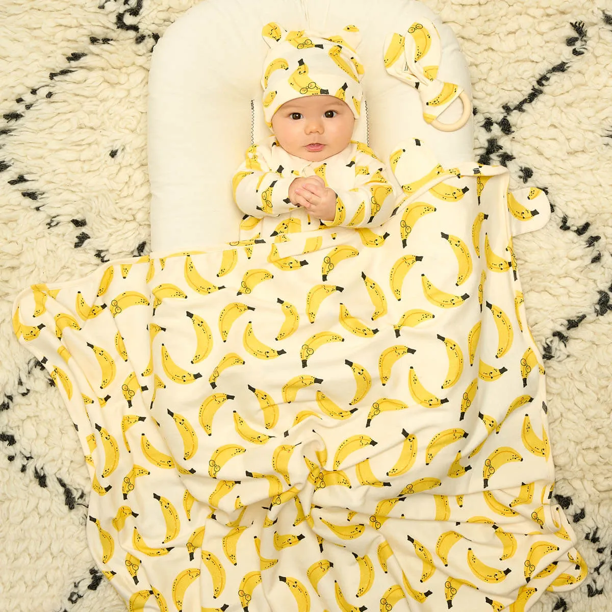 Banana Split - Baby Blanket With Hood