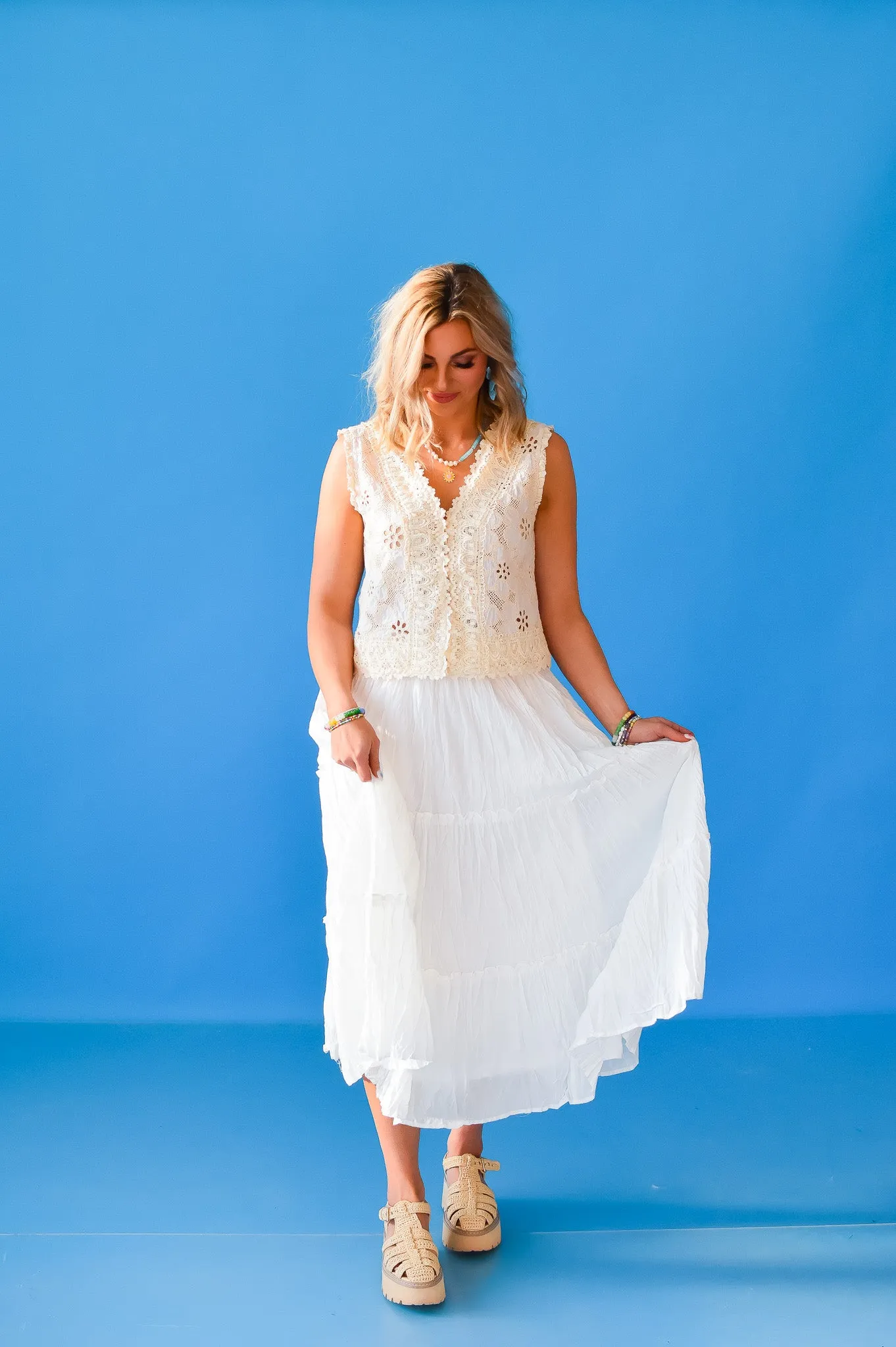 Camille Crinkle Maxi Skirt