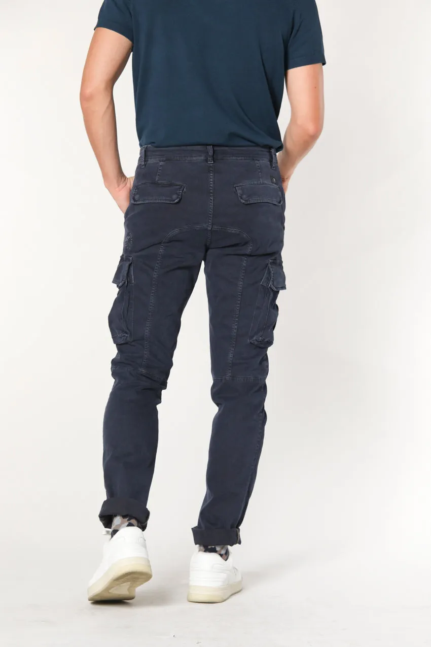 Chile man cargo pant in gabardine extra slim Special Washing 
