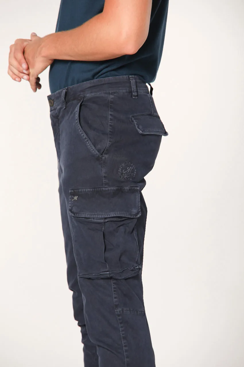 Chile man cargo pant in gabardine extra slim Special Washing 