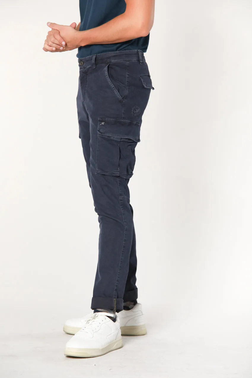 Chile man cargo pant in gabardine extra slim Special Washing 