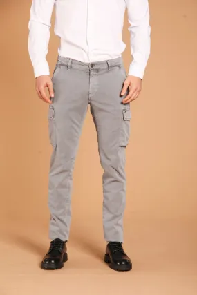 Chile men's cargo pants in gabardine with special washing extra slim fit  
