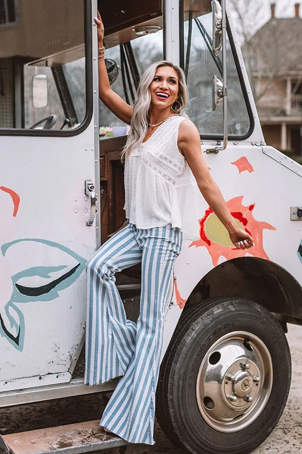 Craving The Coast Crochet Babydoll Top In White