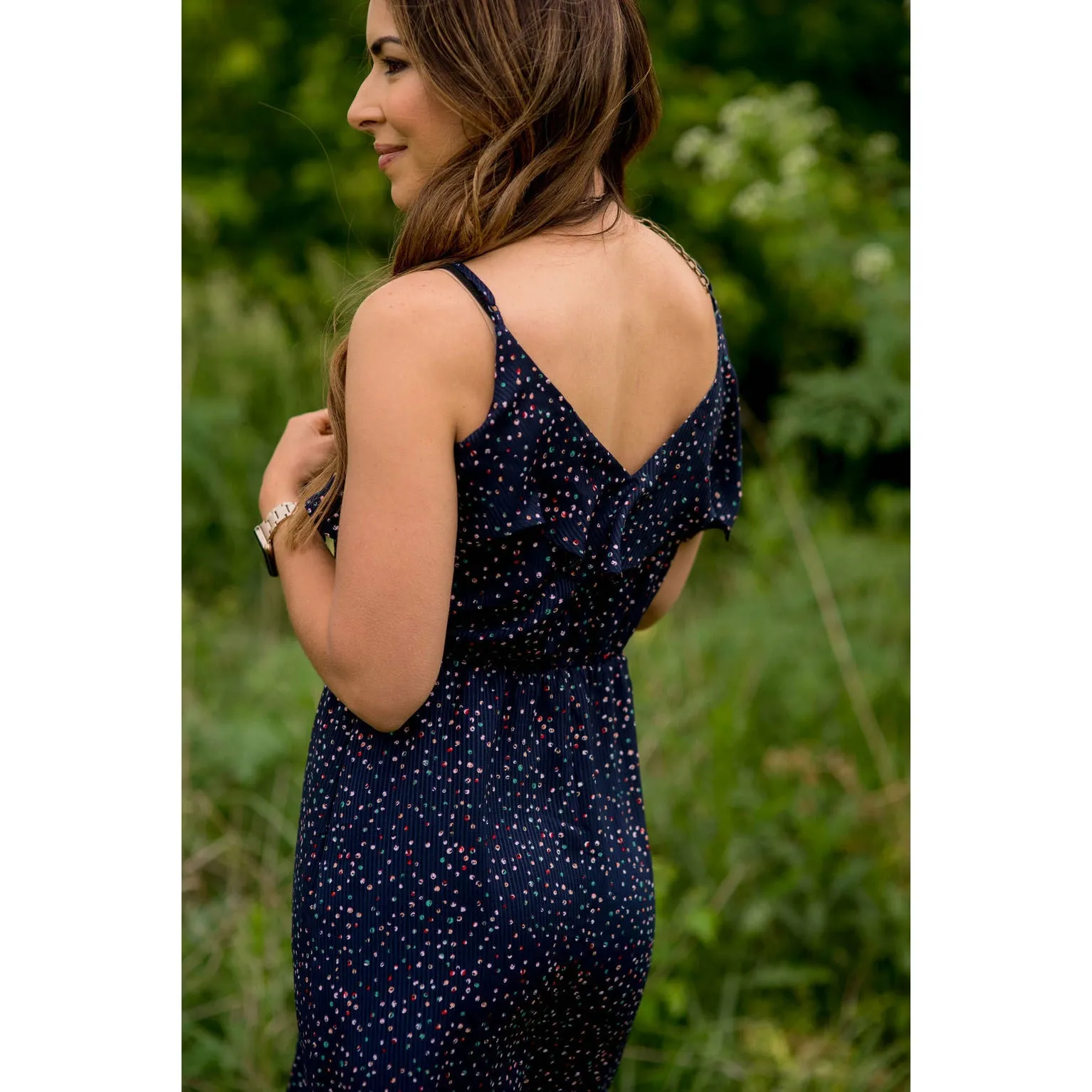 Dottie Ruffle Side Slit Maxi