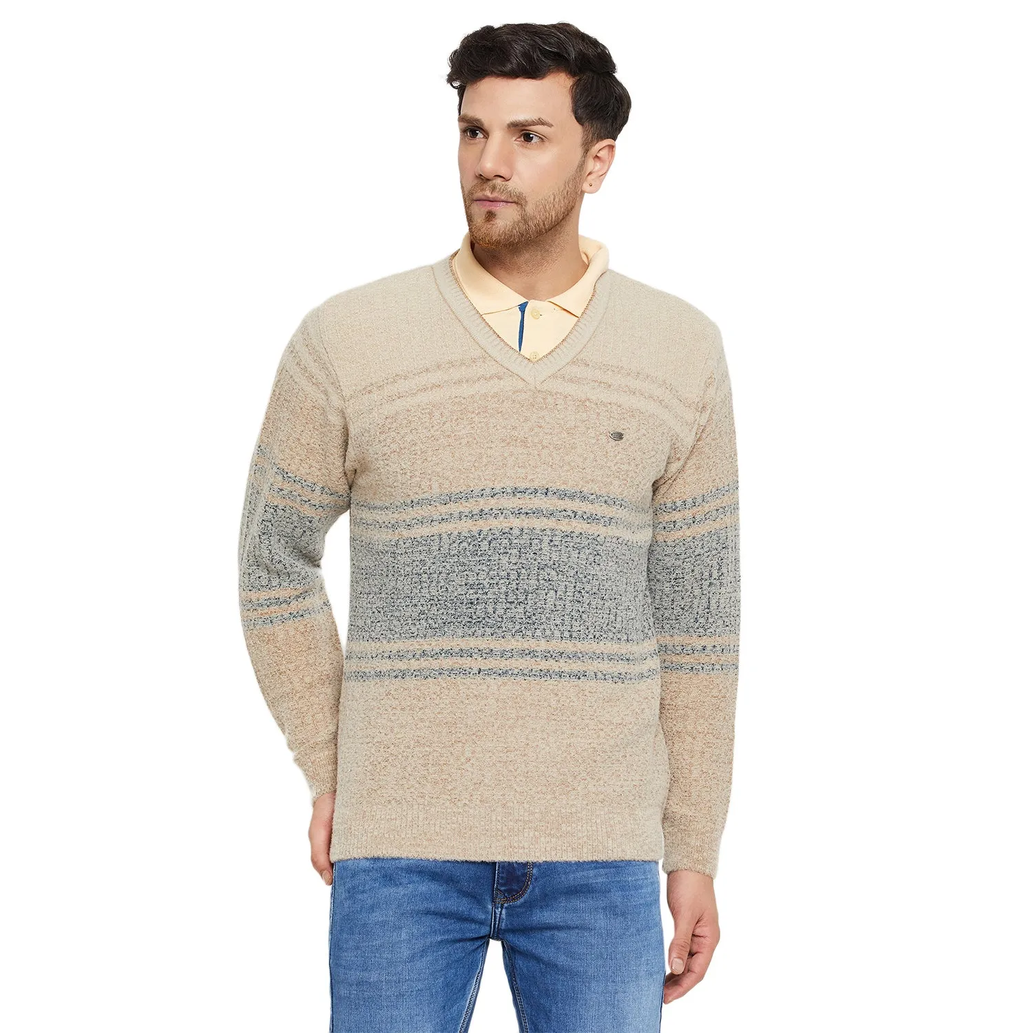 Duke Stardust Men Full Sleeve V Neck Sweater (SDS2123)