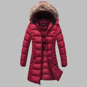 ELORA Women’s Winter Puffer Coat - Cozy Polar Fleece Lining & Detachable Hood