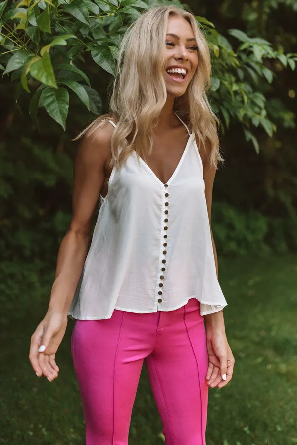 Everyday Perfection Shift Tank In White
