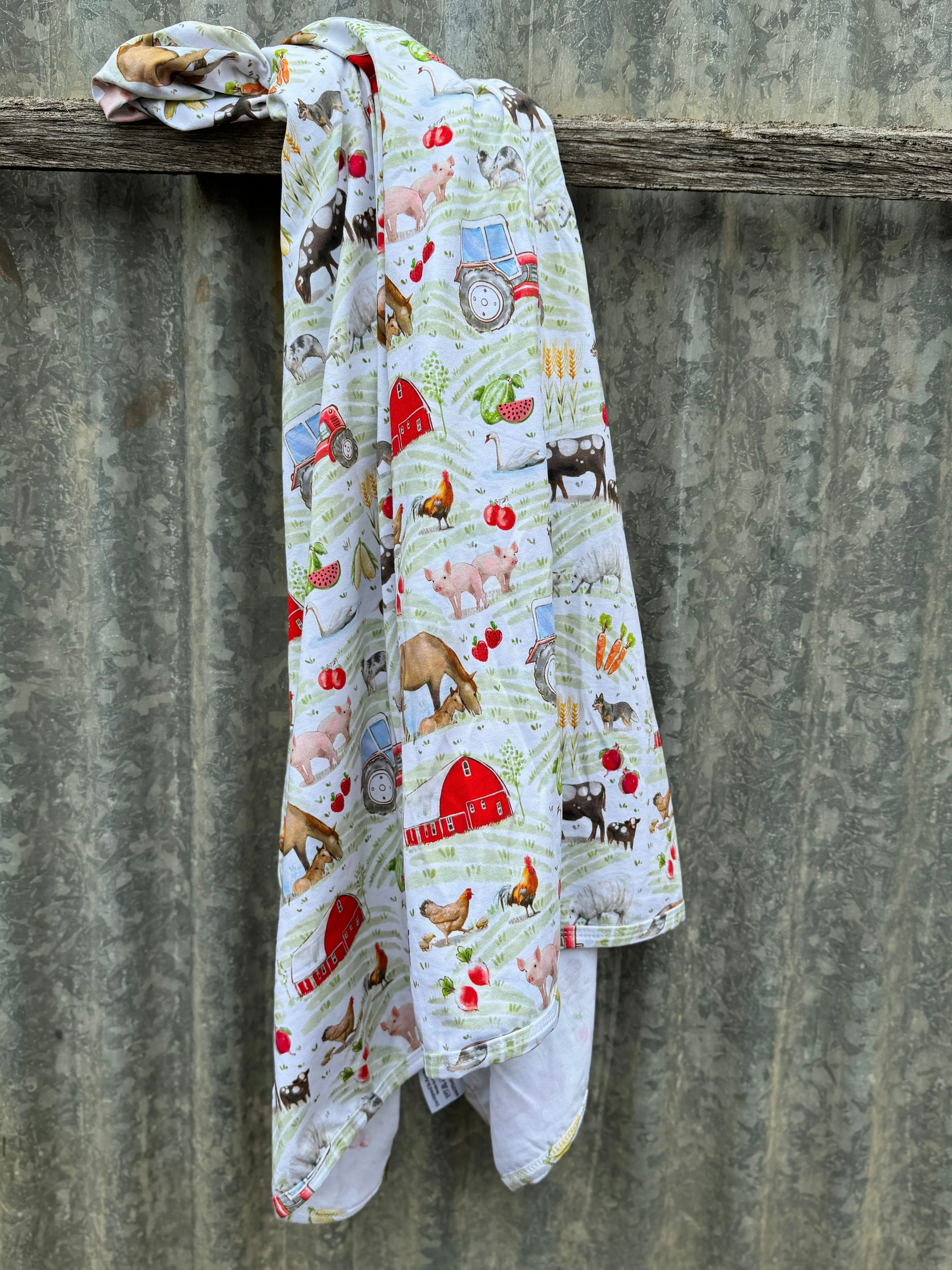 Farming Jersey Organic Cotton Swaddle