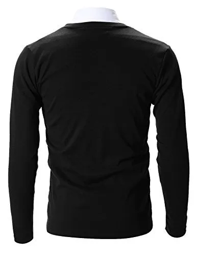 FLATSEVEN Mens Slim Fit Stylish Button up Cardigan (C100) Black, S