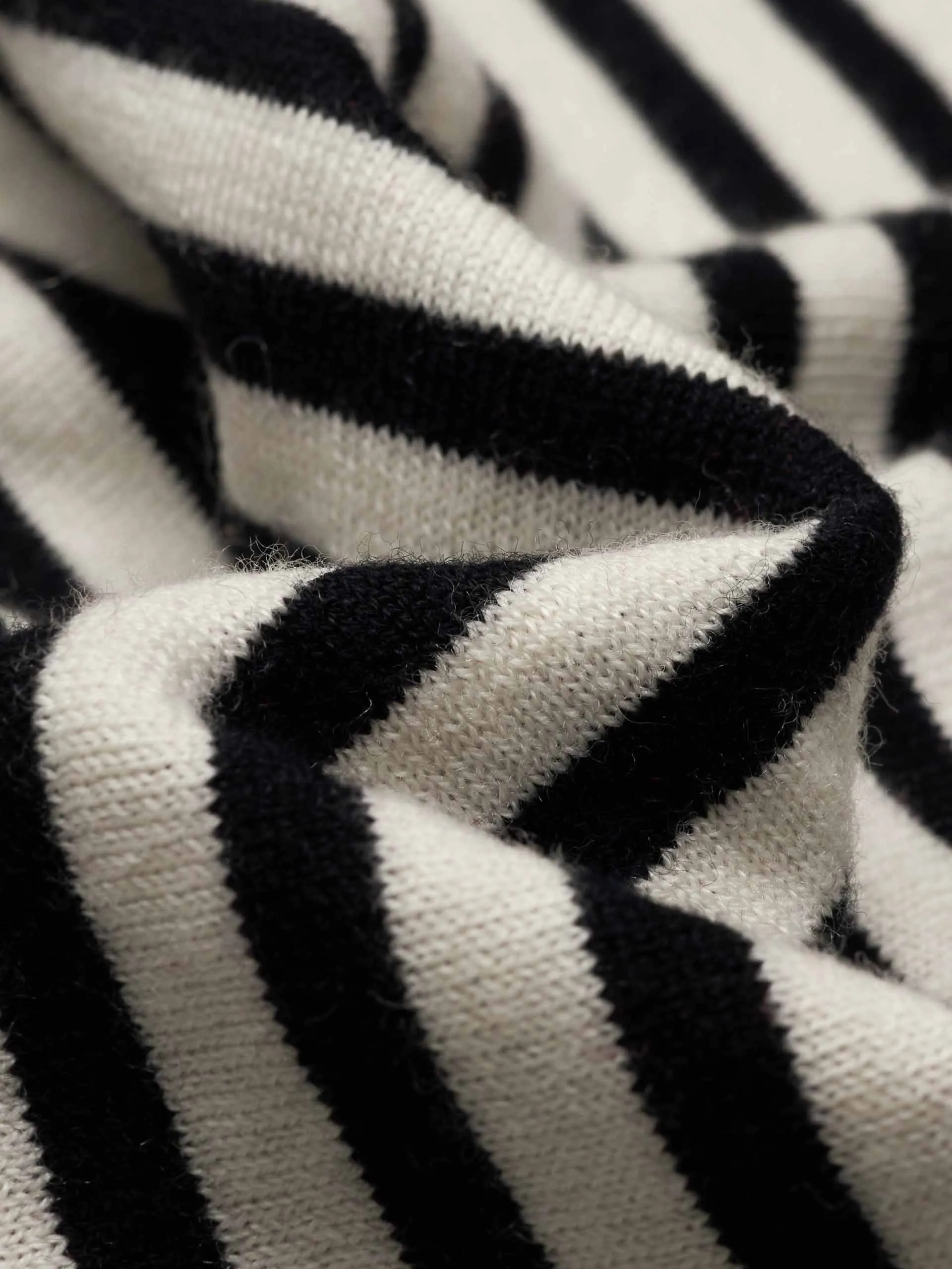 Front Letter Striped Sweater