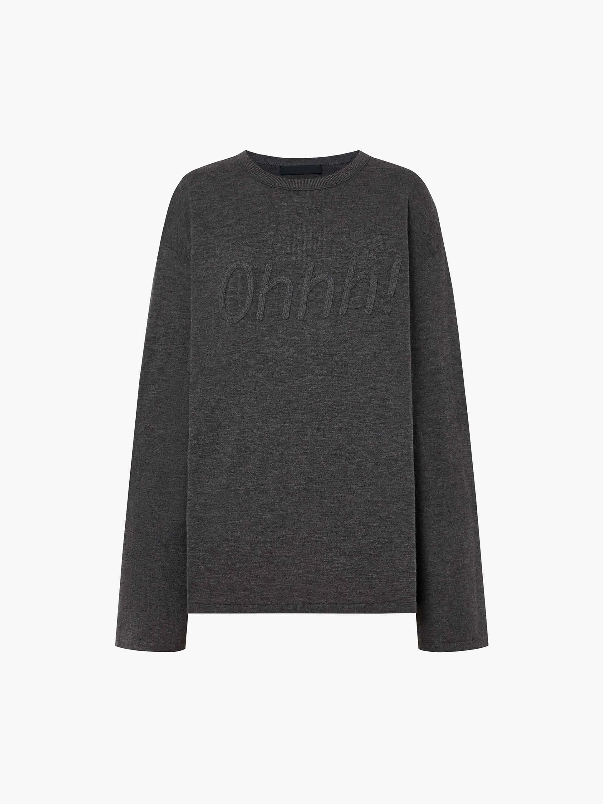 Front Letter Striped Sweater