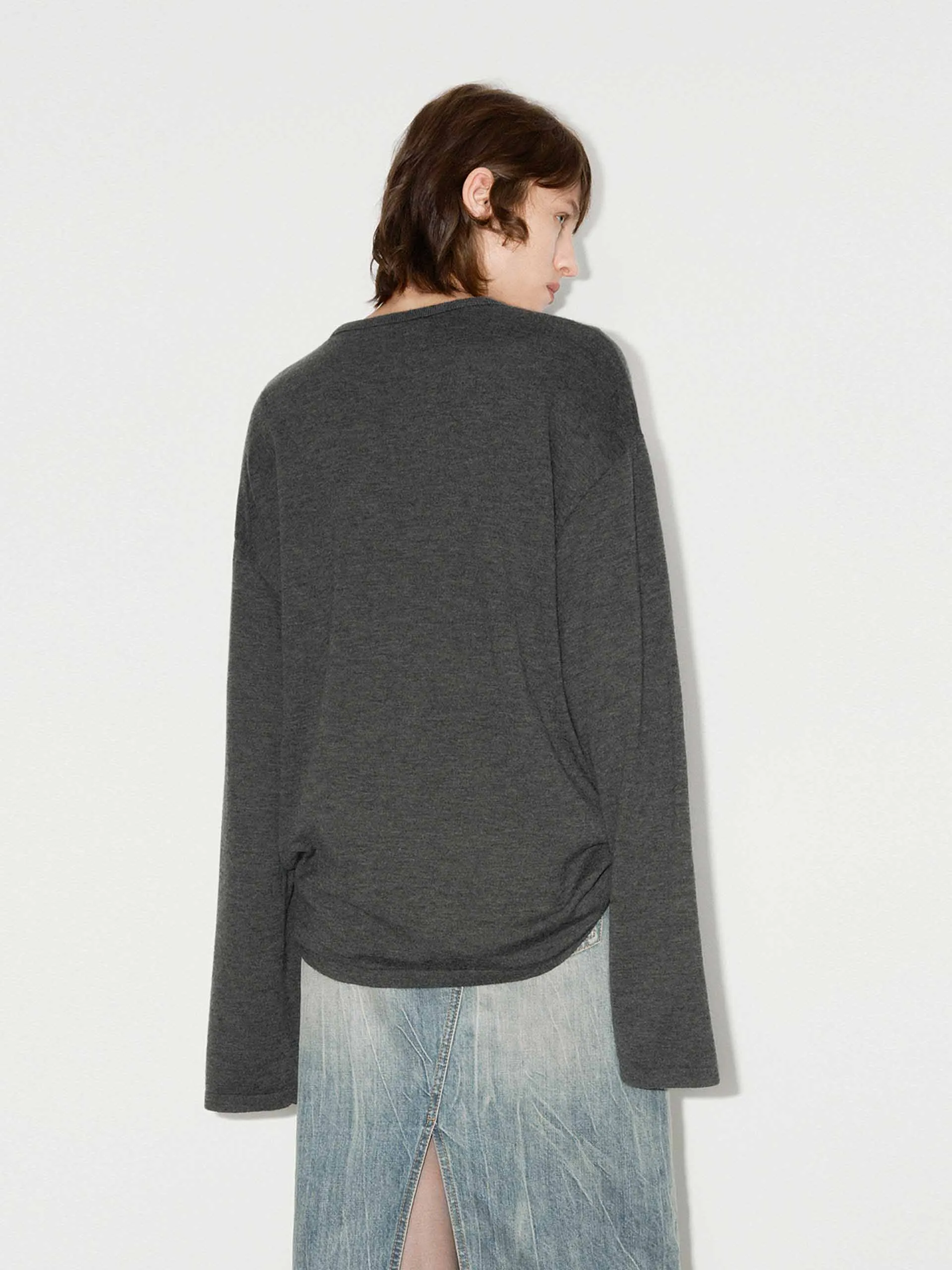 Front Letter Striped Sweater