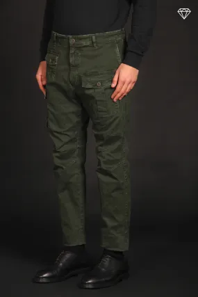 George Coolpocket men's cargo pants in gabardine Logo Limited Edition carrot fit  ①