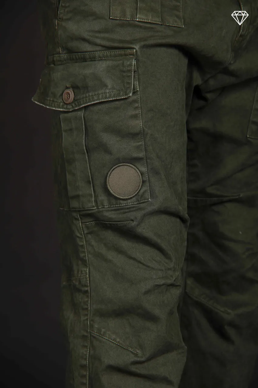 George Coolpocket men's cargo pants in gabardine Logo Limited Edition carrot fit  ①