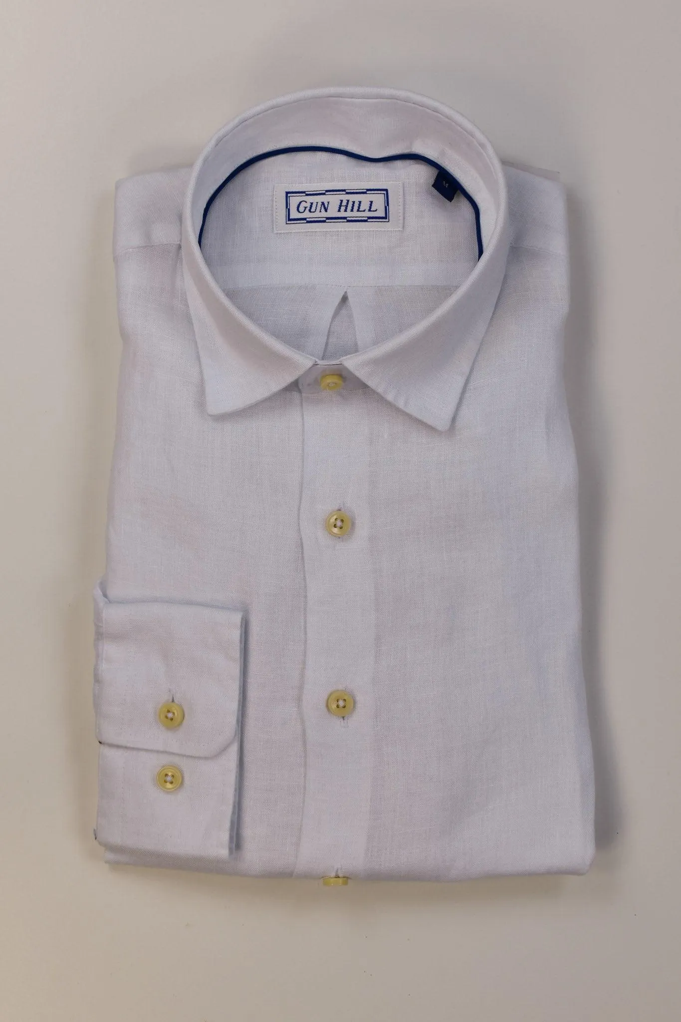 Gun Hill Mens Astley Linen Shirt - White