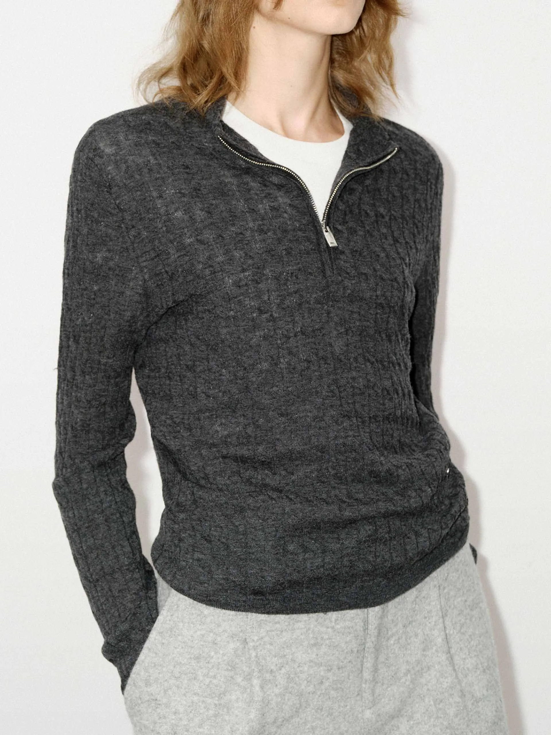 Half Zip Wool Sweater