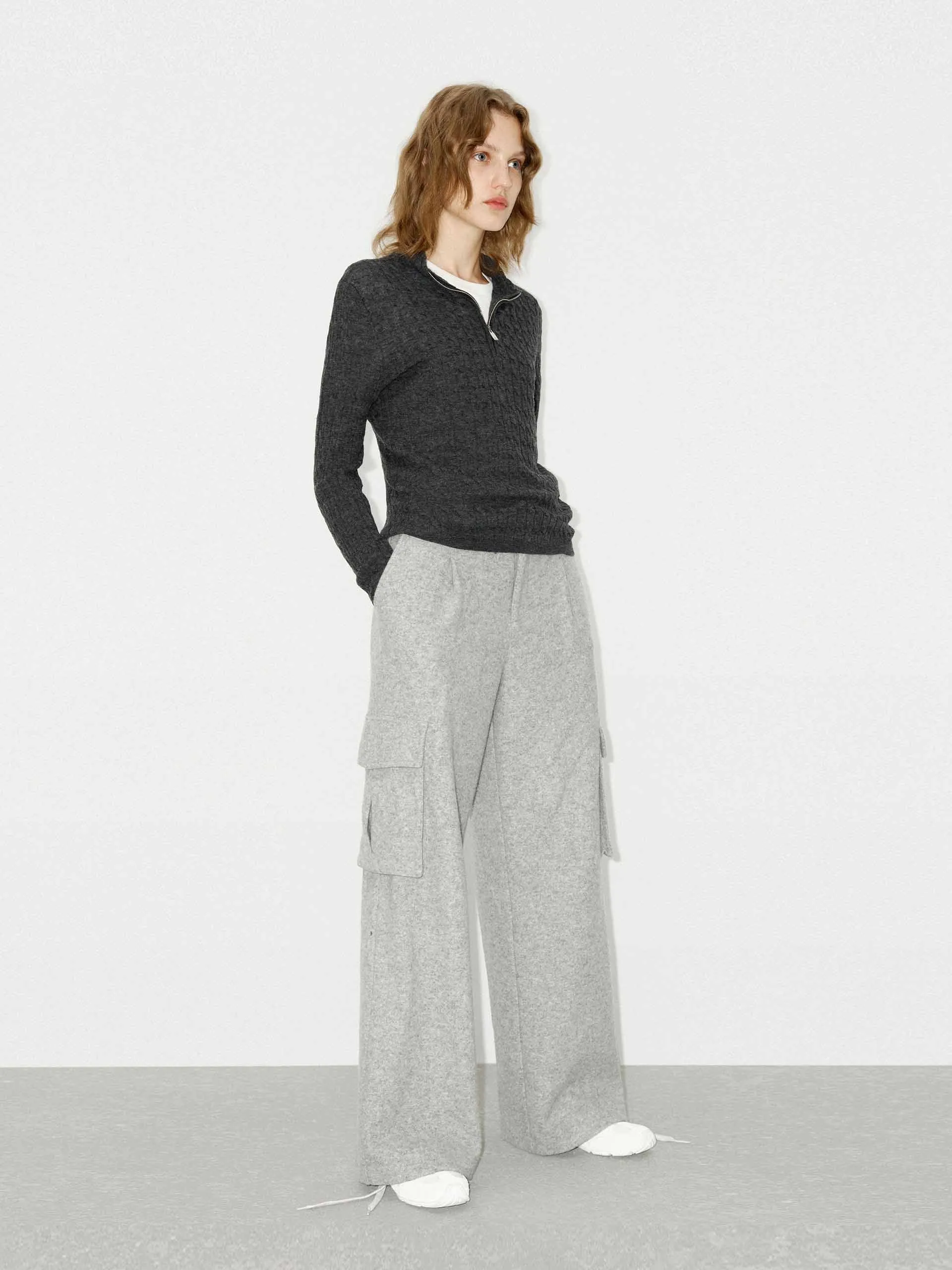 Half Zip Wool Sweater