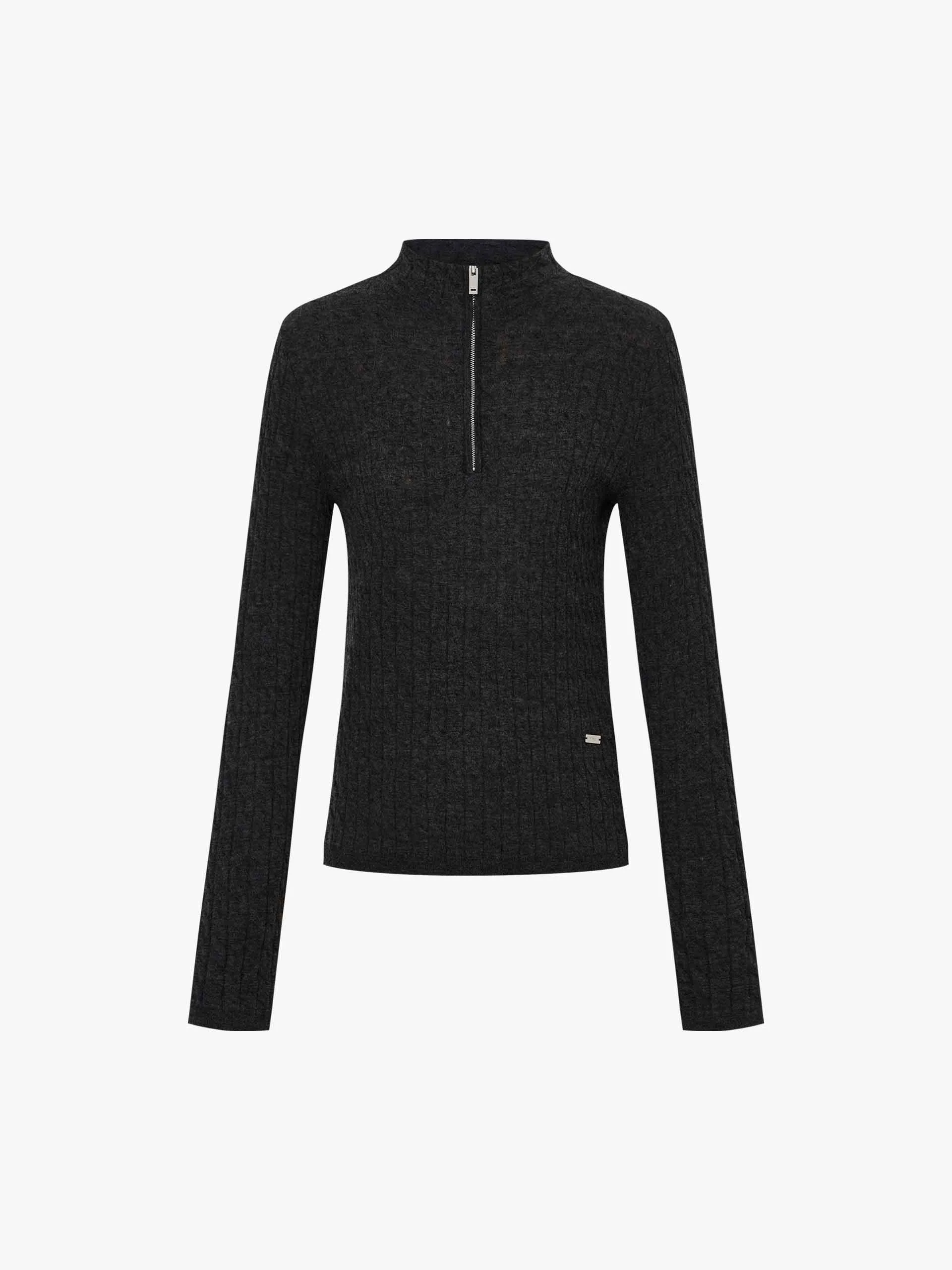 Half Zip Wool Sweater