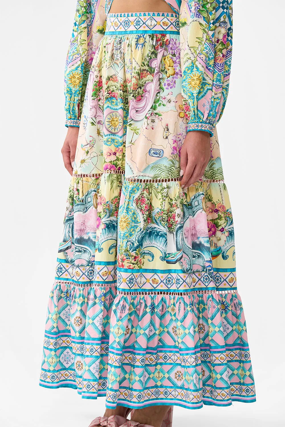HIGH WAISTED TIERED SKIRT JUST COASTING