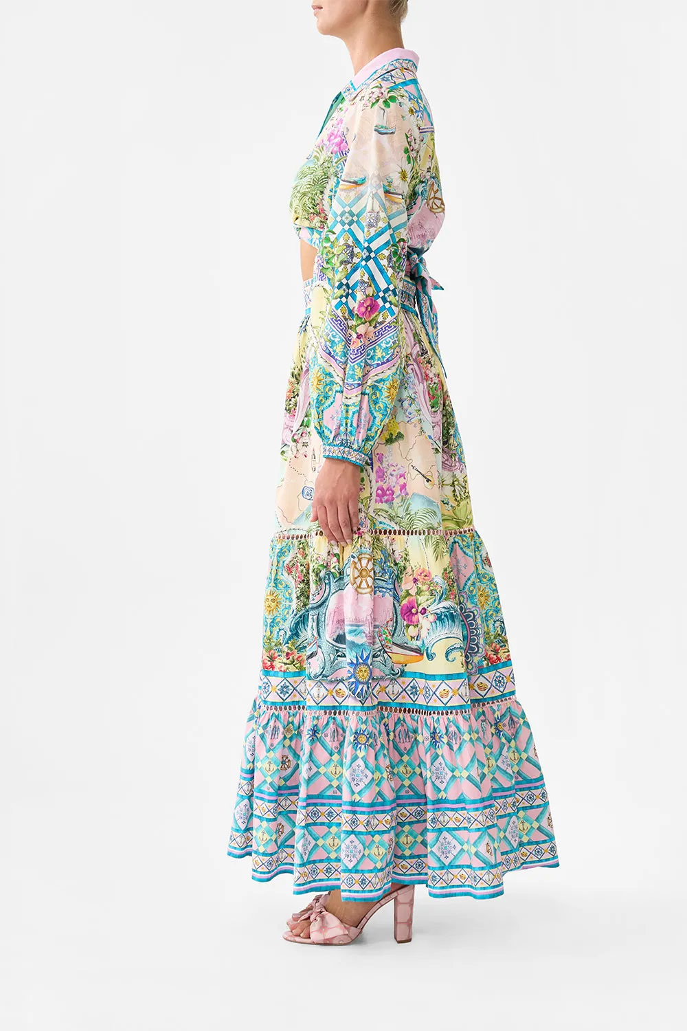 HIGH WAISTED TIERED SKIRT JUST COASTING