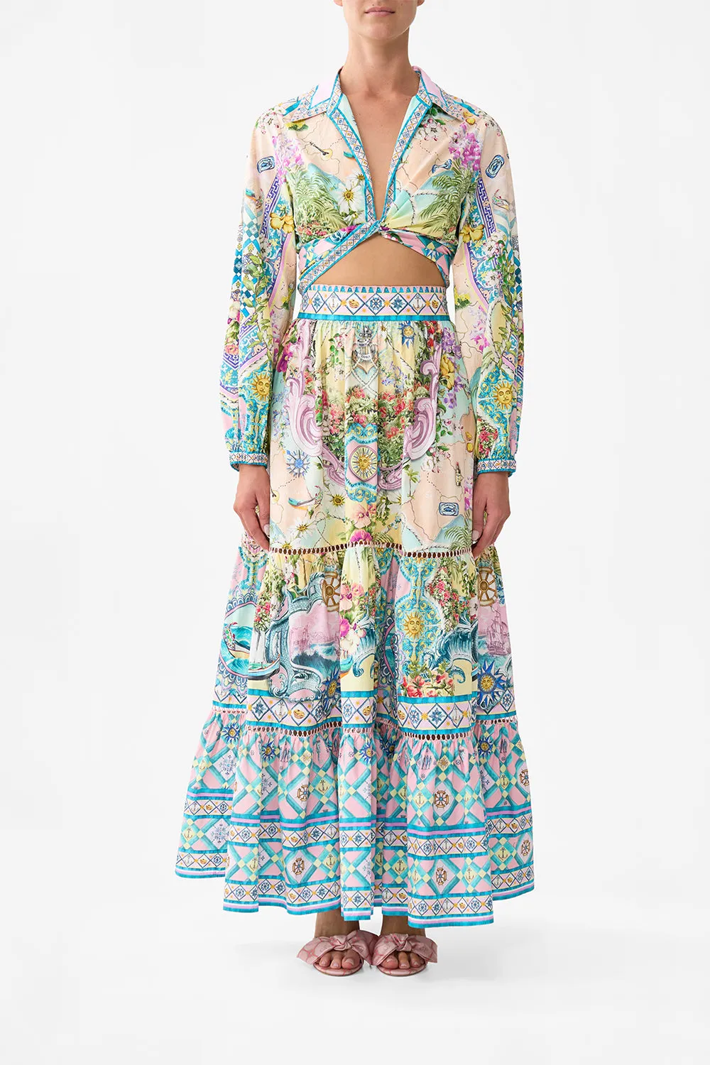 HIGH WAISTED TIERED SKIRT JUST COASTING