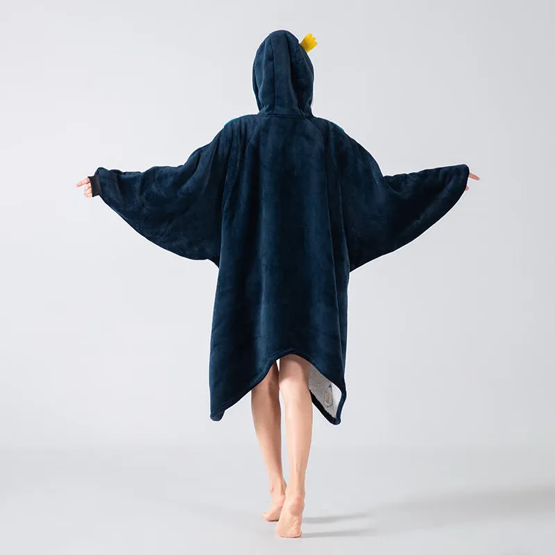 Hoodies Blankets Flannel Wearable Blanket Sofa Cover Shawl Blanket