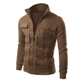 King Billion Men's Hooded Fleece Cardigan – Casual Zipper Hoodie Sweatshirt for Spring & Autumn
