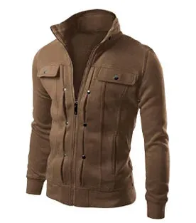 King Billion Men's Hooded Fleece Cardigan – Casual Zipper Hoodie Sweatshirt for Spring & Autumn