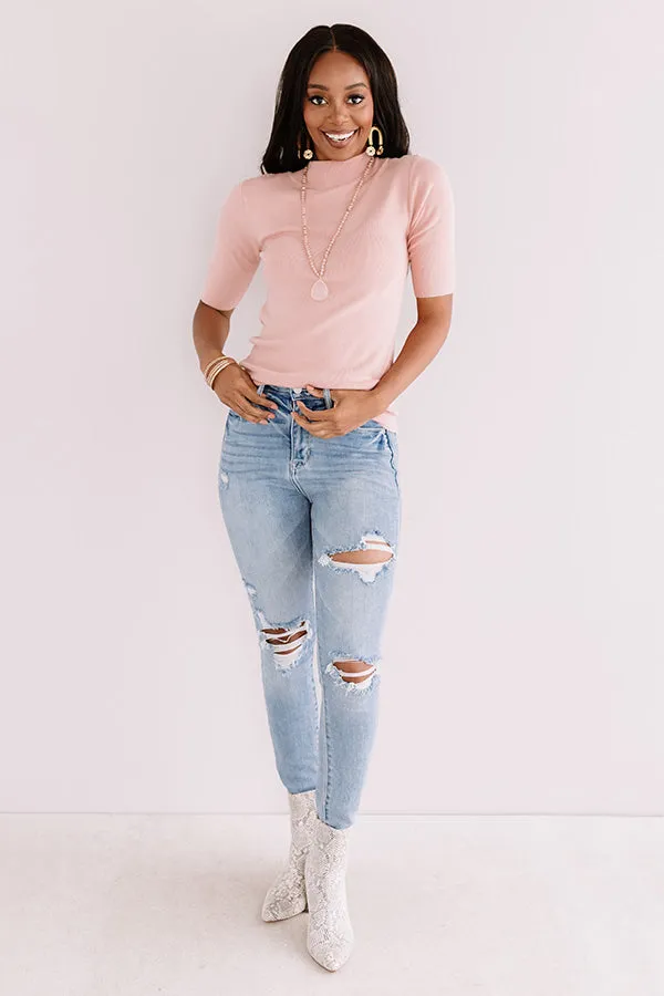 Kisses By The Fire Top In Blush