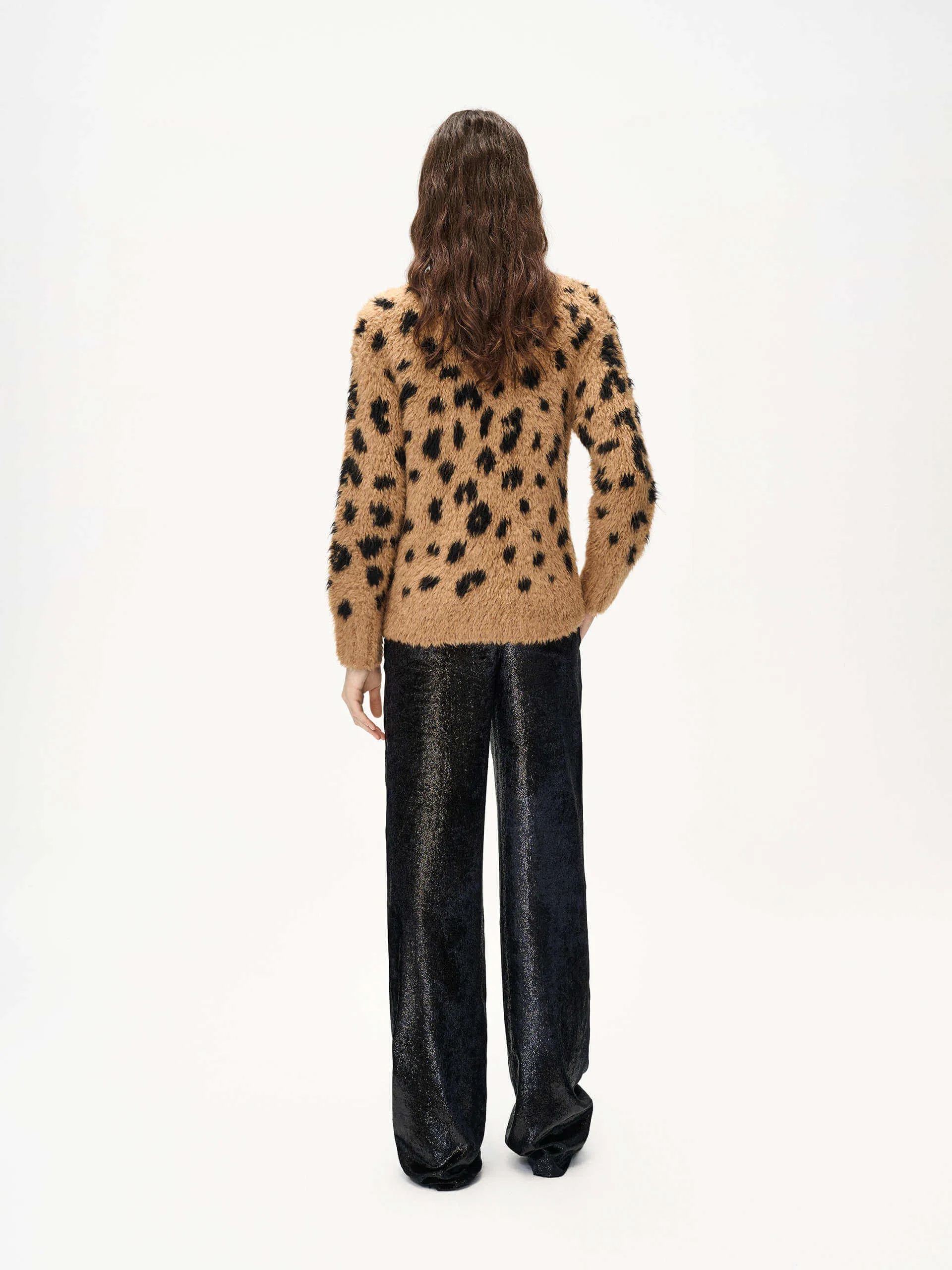 Leopard Print Knitted Sweater