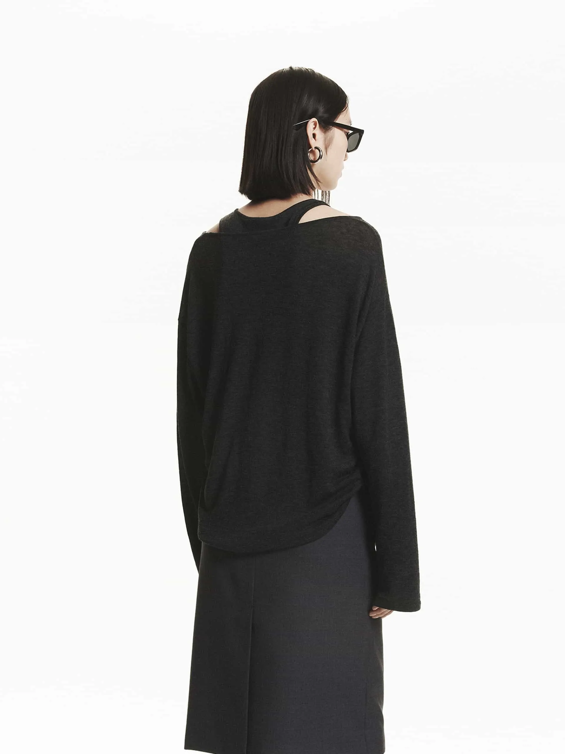 Loose Wool Sweater with Tank