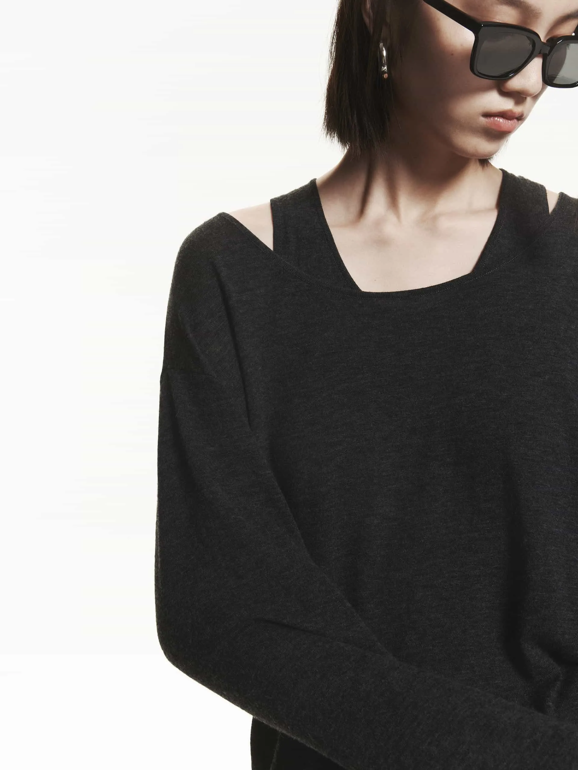 Loose Wool Sweater with Tank