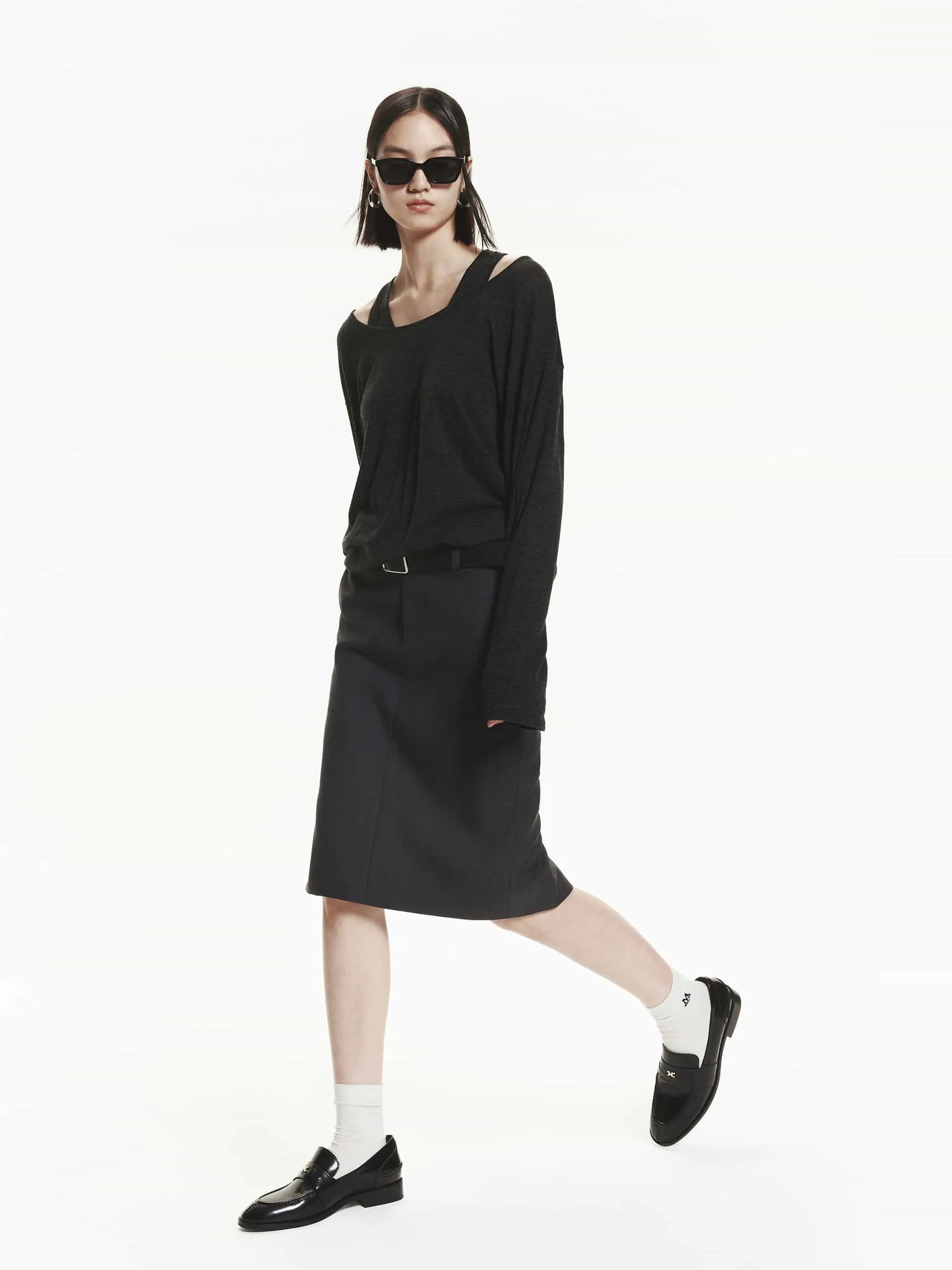 Loose Wool Sweater with Tank