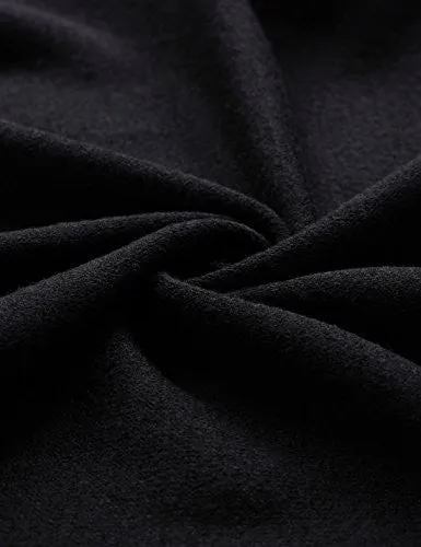 NEARKIN (NKNKCAC1) Mens Knitwear City Casual Slim Cut Long Sleeve Cardigan Sweaters BLACK US L(Tag size L)
