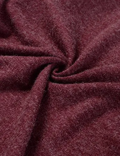 NEARKIN (NKNKCD133) Beloved Mens City Casual Shawl Collar Urbane Knitted Cardigan WINE US S(Tag size S)
