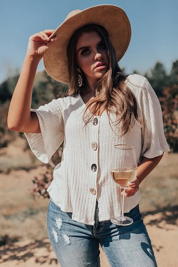 No Troubles Knit Top In Ivory