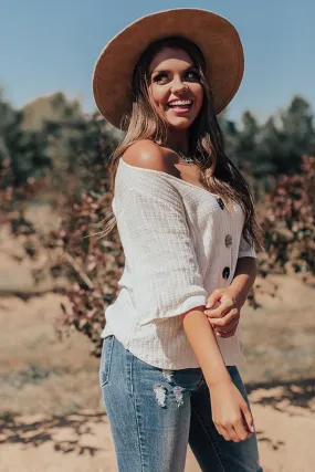 No Troubles Knit Top In Ivory