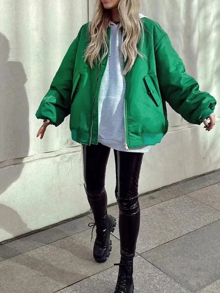Oversized Bomber Jacket