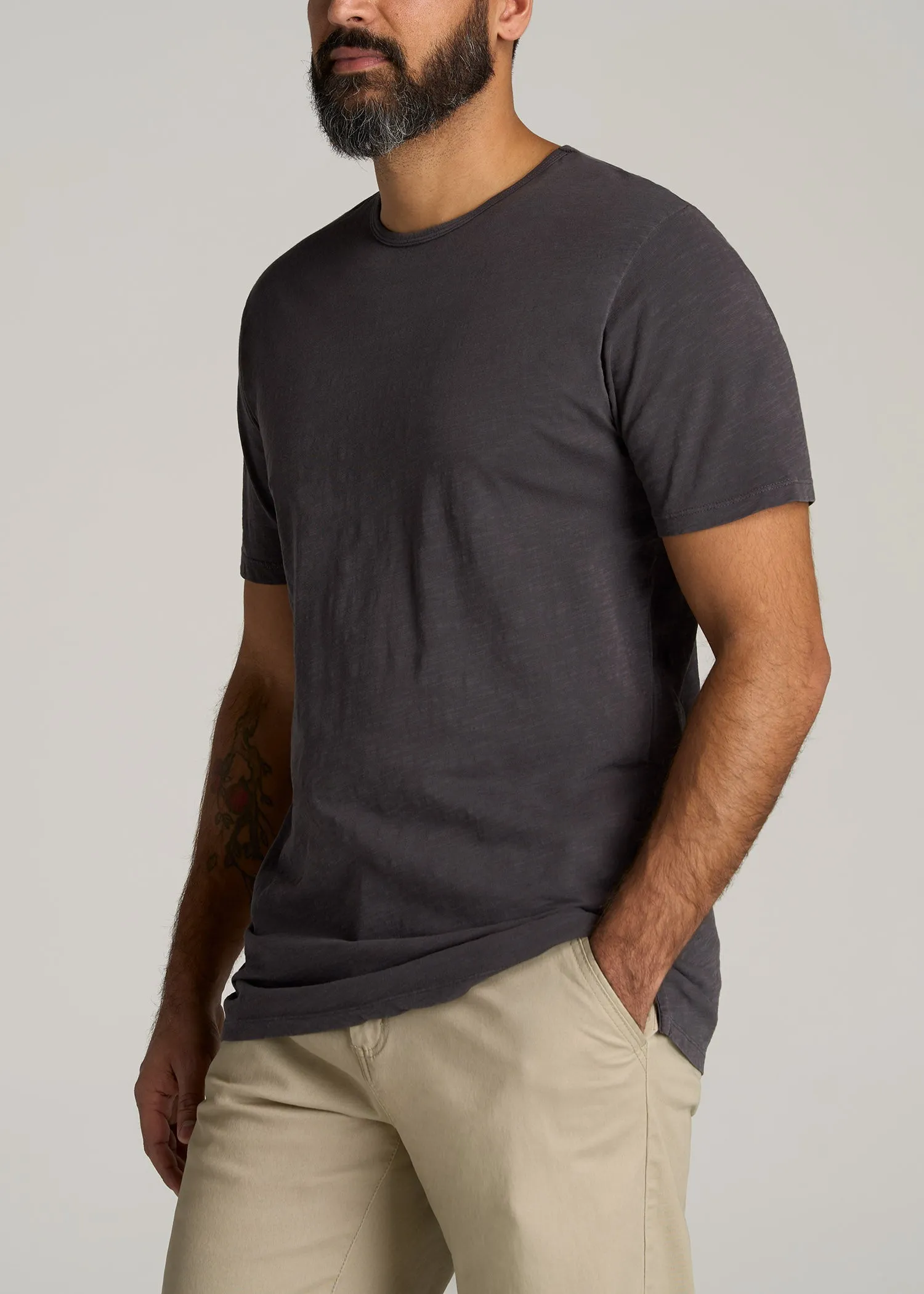 REGULAR-FIT Slub Tee in Charcoal - Tall Men's Shirts