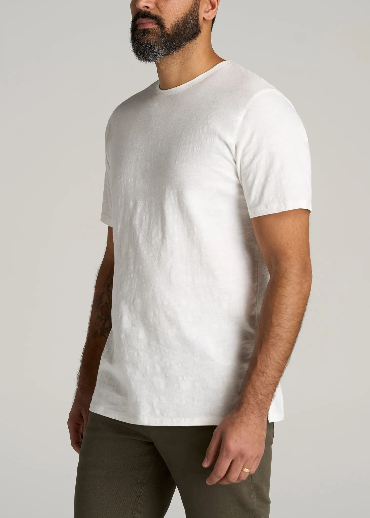 REGULAR-FIT Slub Tee in Ecru White - Tall Men's Shirts