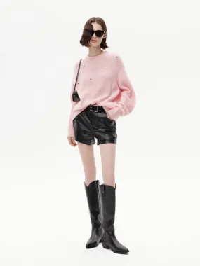 Rhinestone Detail Loose Sweater