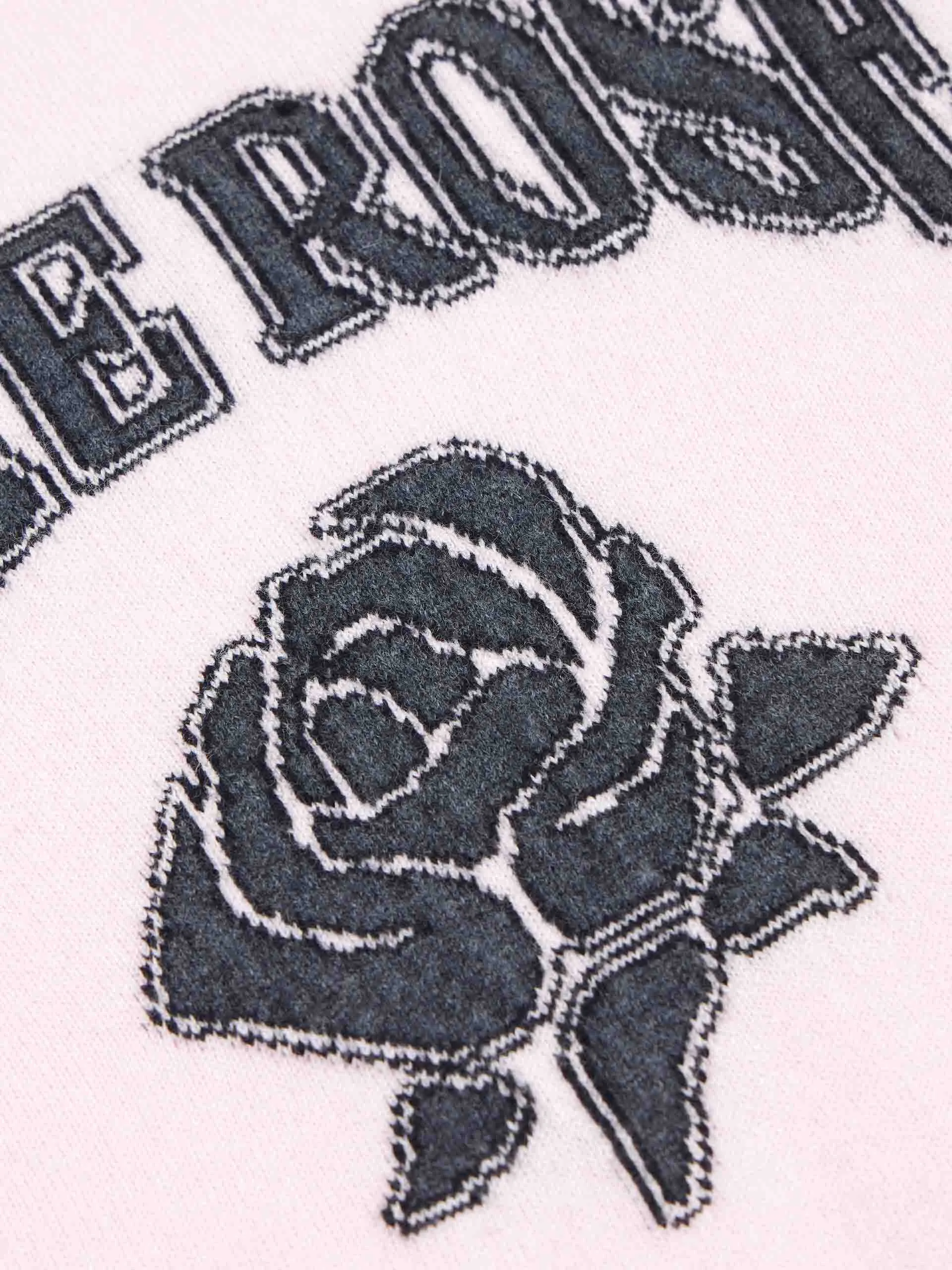 Rose Pattern Wool Sweater