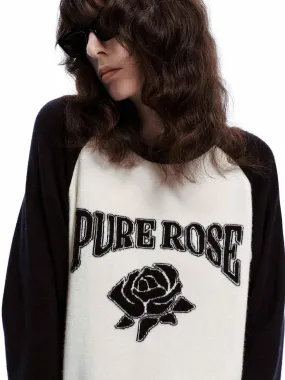 Rose Pattern Wool Sweater