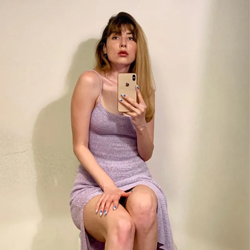 Sensual Backless High Slit Spaghetti Strap Maxi Dress