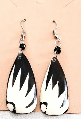 Tanzania Batik  dangle hook Earrings