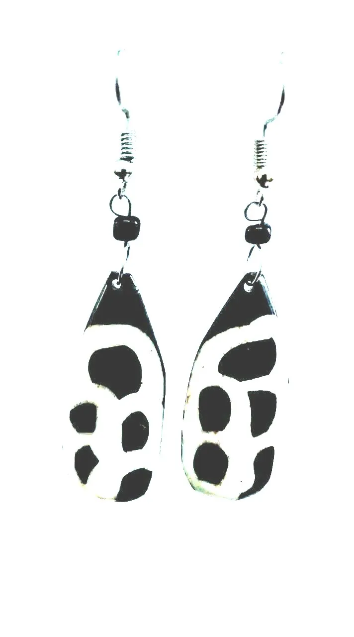 Tanzania Batik  dangle hook Earrings