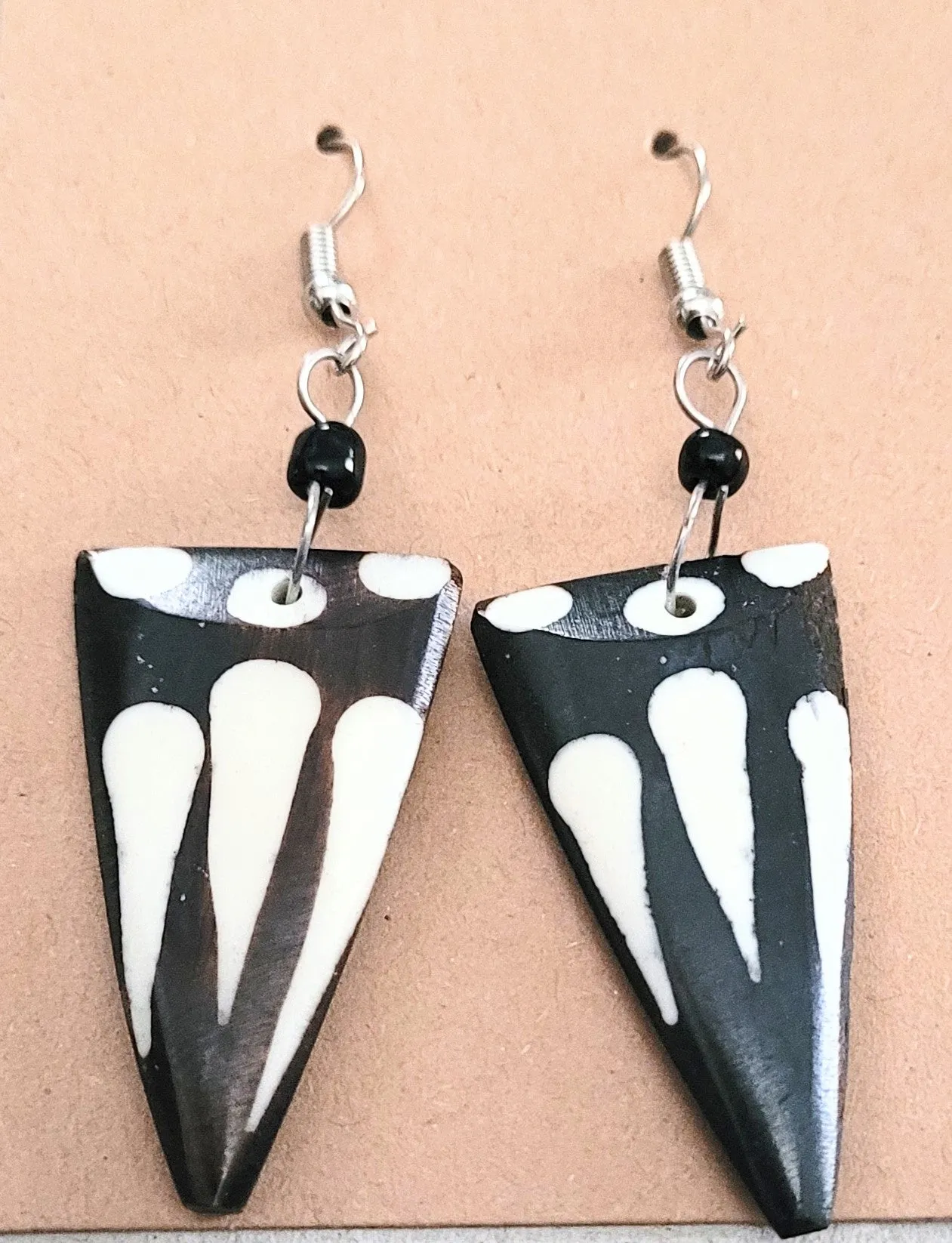 Tanzania Batik  dangle hook Earrings