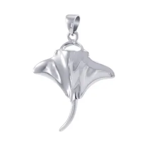 The World of the Magnificent Manta Ray ~ Sterling Silver Jewelry Pendant TPD4823